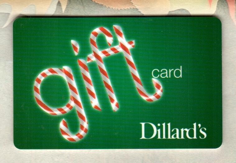 DILLARD'S Candy Canes Spelling Gift ( 2007 ) Gift Card ( $0 )