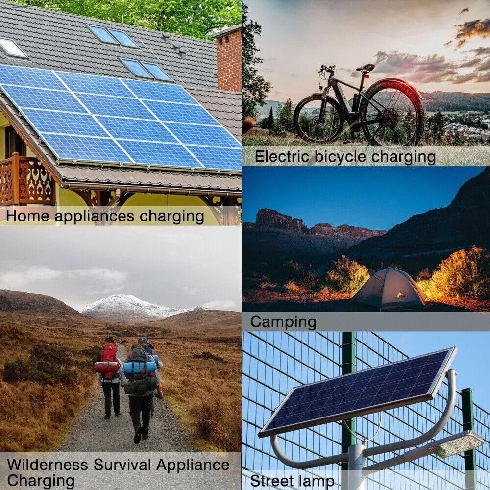 200 Watts Solar Panel Kit 12V 100A Battery Charger with Controller Caravan Boat