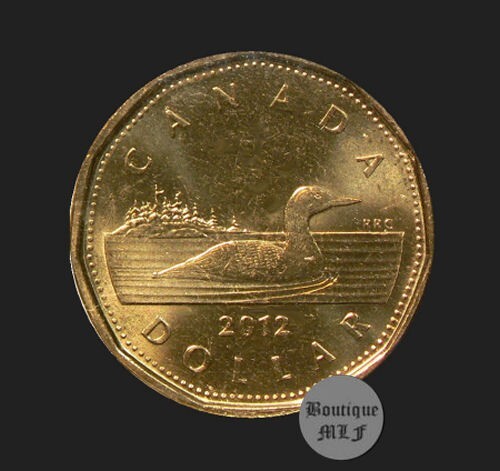 Canada 2012 old generation , $1 loonie coins UNC. from roll