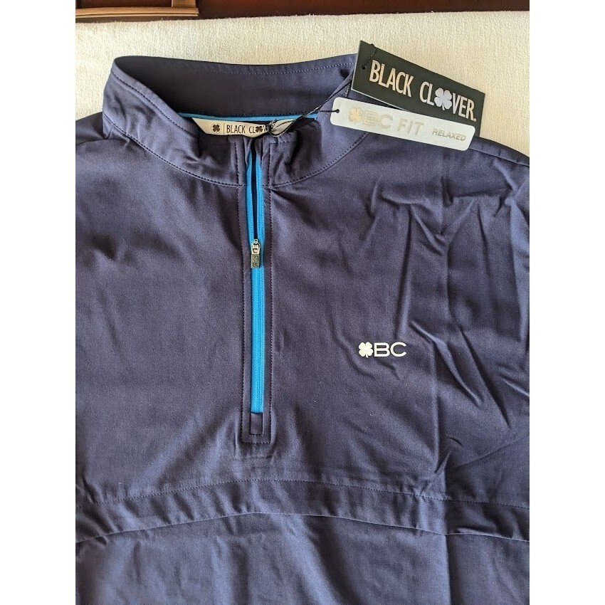 Black Clover Quarter Jack Performance Shirt Men's Size Medium Pullover Golf NEW