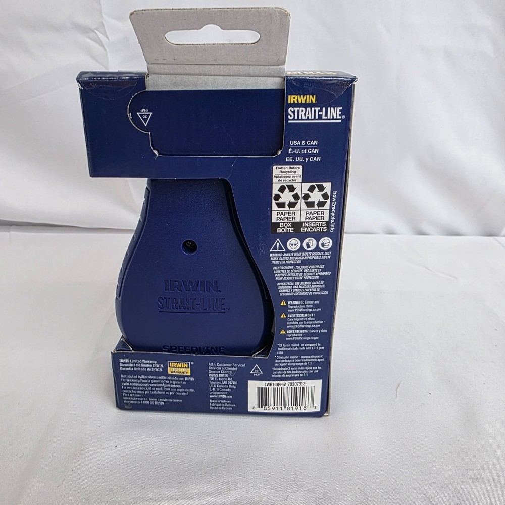 Irwin Chalk Line Reel Kit With 8 Oz Blue Chalk
