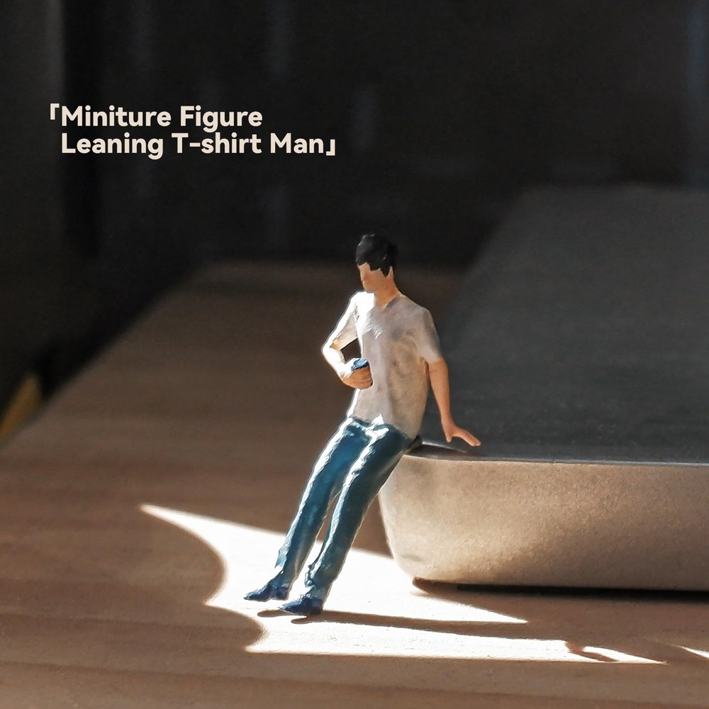 kivcmds Painted Figure 1:64 Scale Mini Model Trains Leaning Man