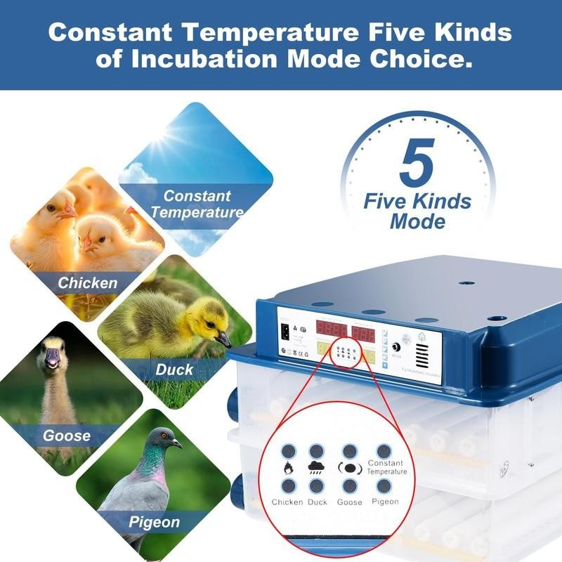 Automatic 120 Eggs Incubator Temperature Control Digital Chicken Egg Hatcher New