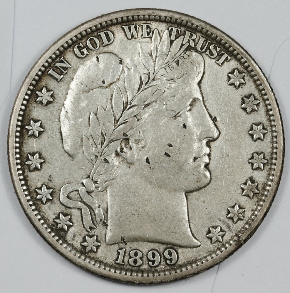 1899 Barber Half Dollar.  XF.  168585