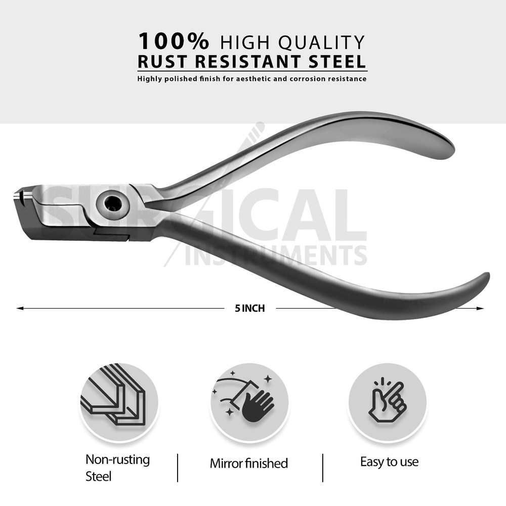 Dental Ball Hook Crimping Plier Angled Orthodontic Instruments German Grade