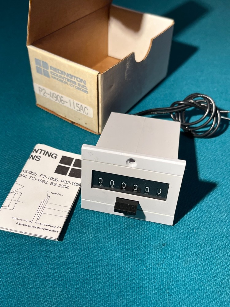 Electromechanical Counter, 6-Digit, 115VAC, panel reset