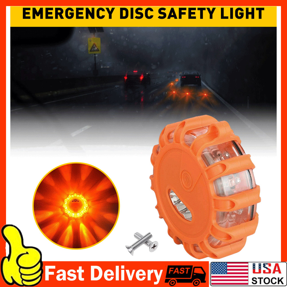 1 X LED Magnetic Light Beacon Car Round Emergency Hazard Strobe Warning SOS Lamp