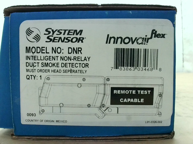 System Sensor DNR Intelligent Low-Flow Non-Delay Duct Smoke Detector Housing