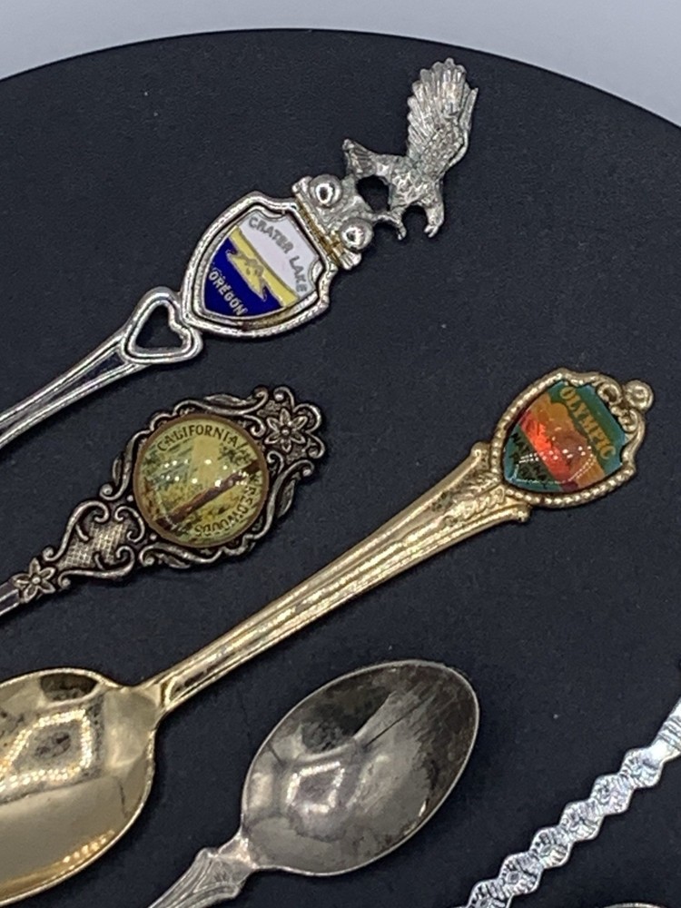 Vintage Souvenir Spoons, Silver Plated.