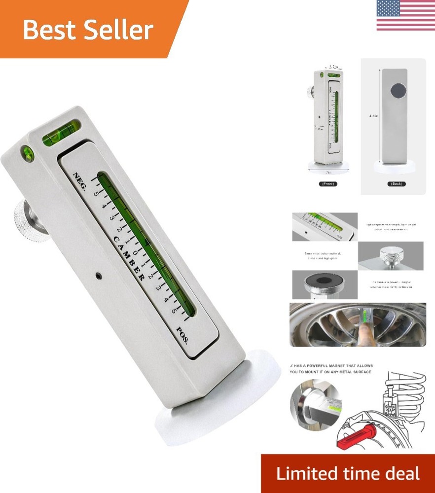 Adjustable Magnetic Gauge Tool for Precision Wheel Alignment - Durable & Compact