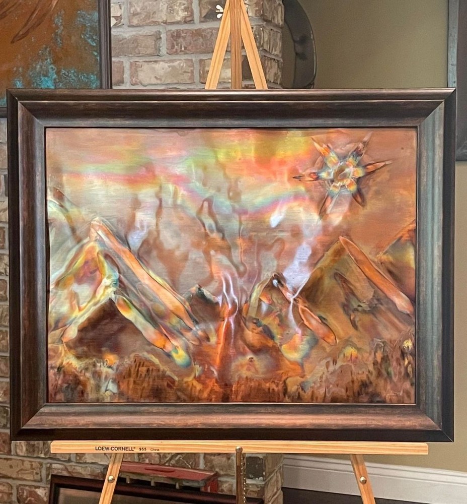 Sunscape Epsilon - Copper flame wall art