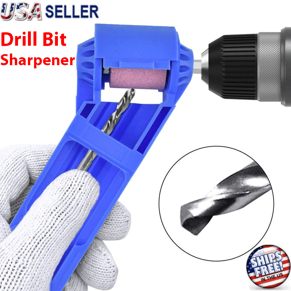 Drill Bit SHARPENER Corundum Grinding Wheel Titanium Portable Powered Tools US