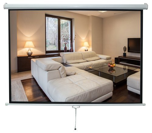 New PRJSM9406 84" Roll & Pull Down Manual Projection Screen (50.3"x67.3") White