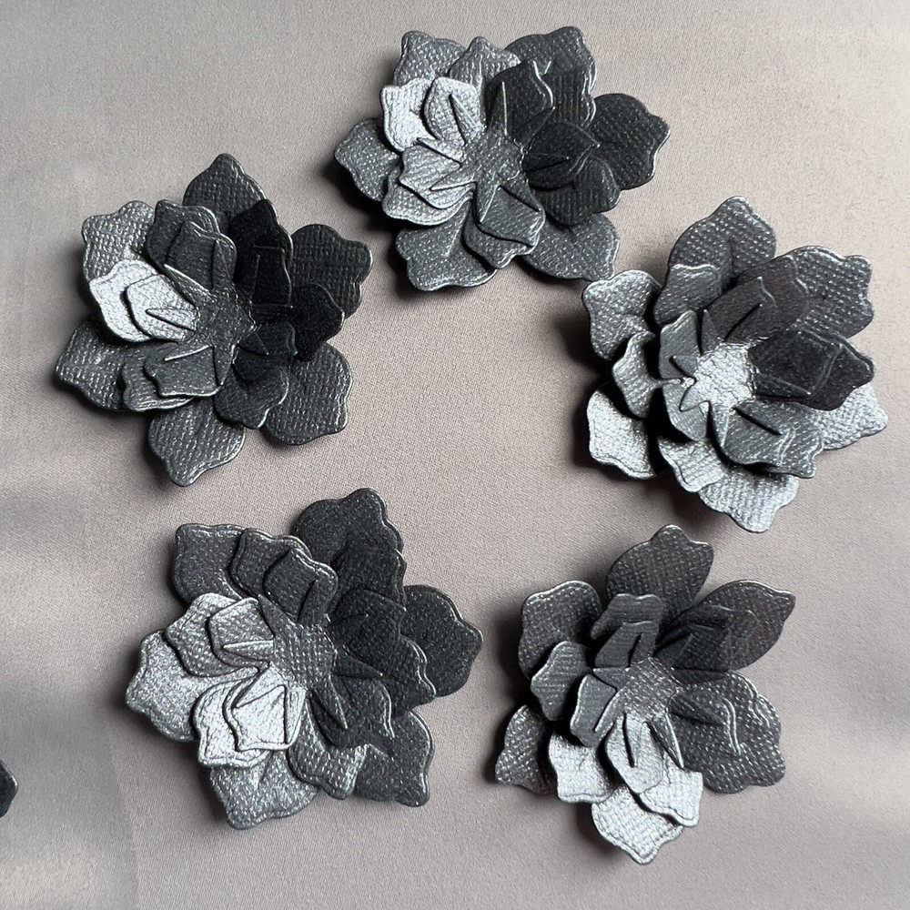 Handmade Paper Flower Decorations Charcoal Black Color