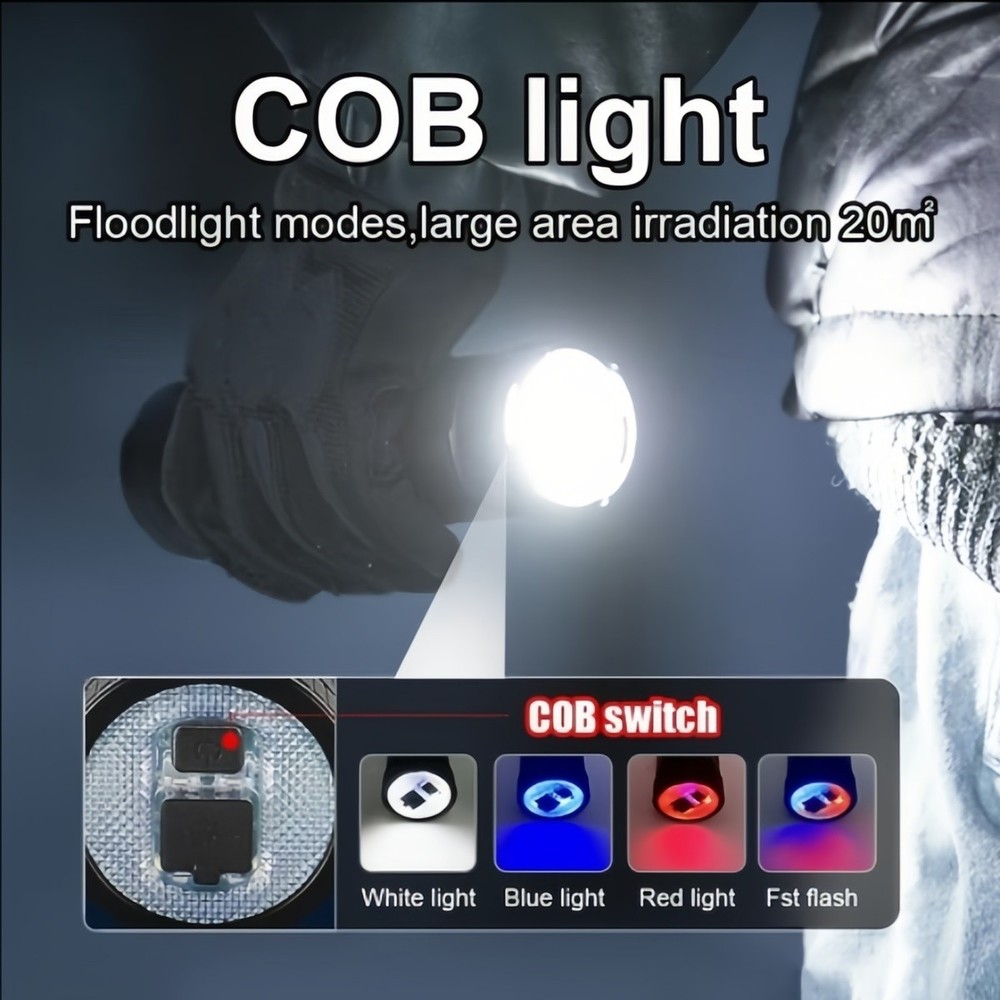 99000000 Lumen Super Bright LED Flashlight Rechargeable Tactical LED Work Light