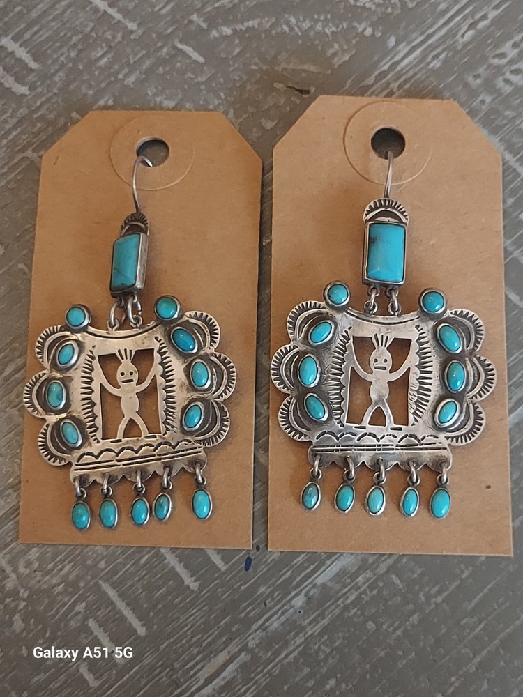 Native Silver With Turquoise Very Unique!