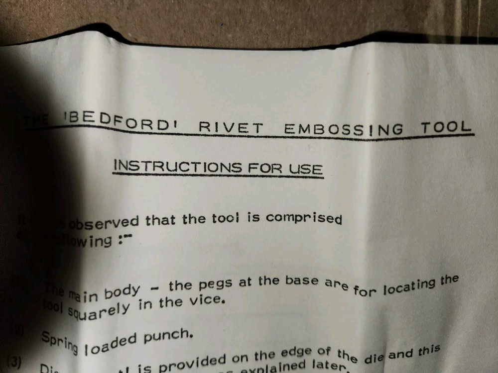 Bedford Rivet Embossing Tool