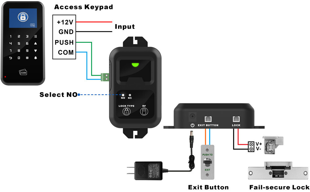 12VDC Remote Control Receiver Transmitter Special for Access Control Lock