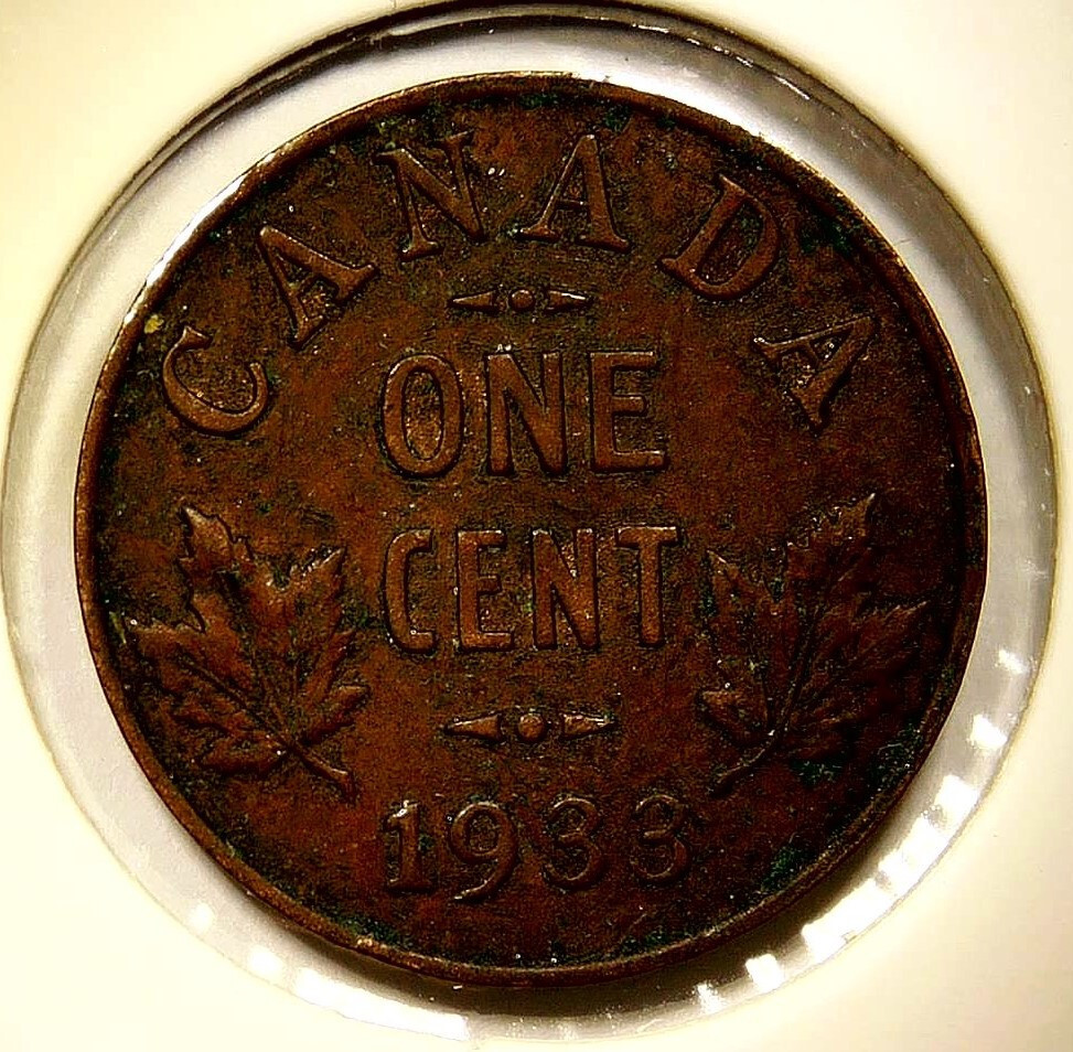 1933 Canada Small Cent King George V