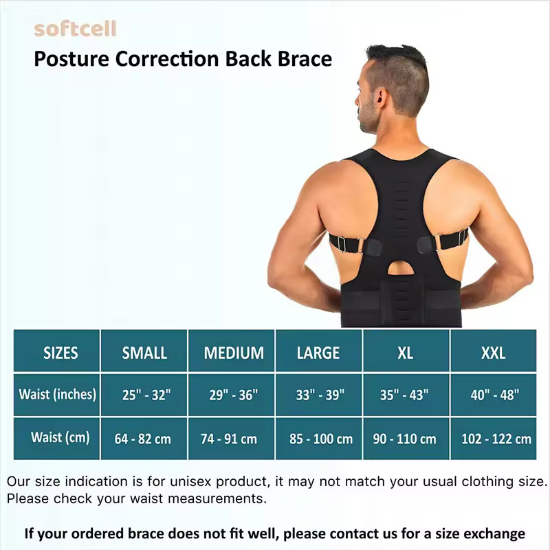 Adjustable Posture Corrector Shoulder Support Belt for Men & Women