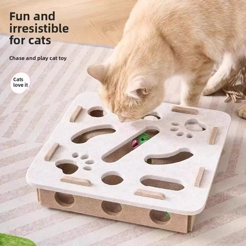 Cat Scratch Post Sisal Indoor Interactive Toy for Kitten Exercise