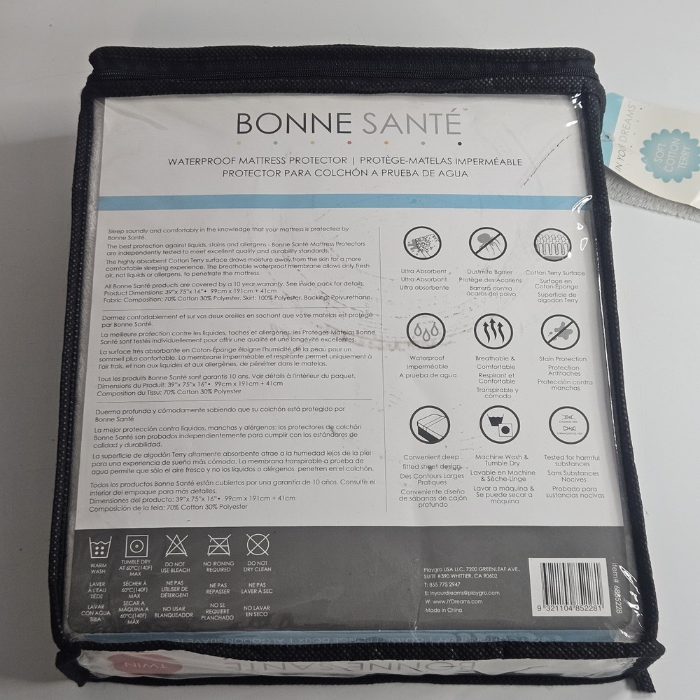 Bonne Sante Waterproof Mattress Protector Twin Size