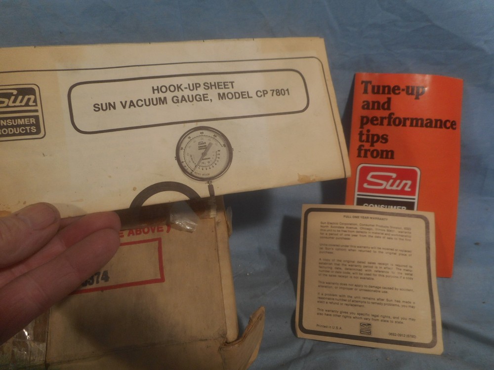 VTG Tester Gauges For Combustion Compression & Sun Engine Vacuum Model CP-7801