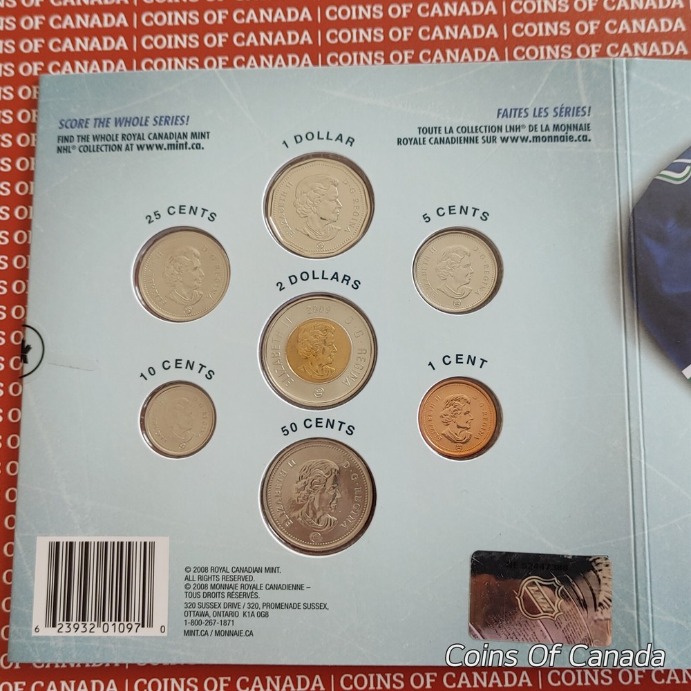 2009 Canada Coin Set - Vancouver Canucks Dollar - Special Edition #coinsofcanada