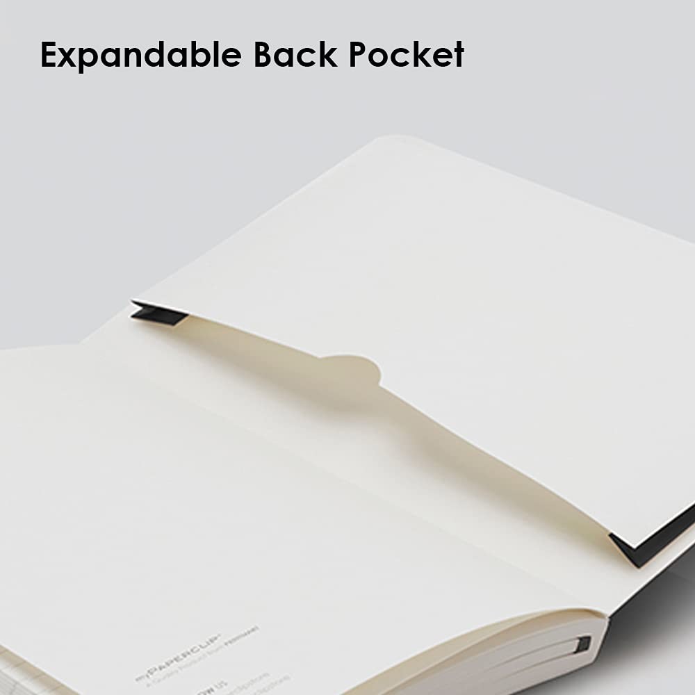 myPAPERCLIP Executive Series A5 Plain Notebook | 192 Pages, A5, Plain, Black