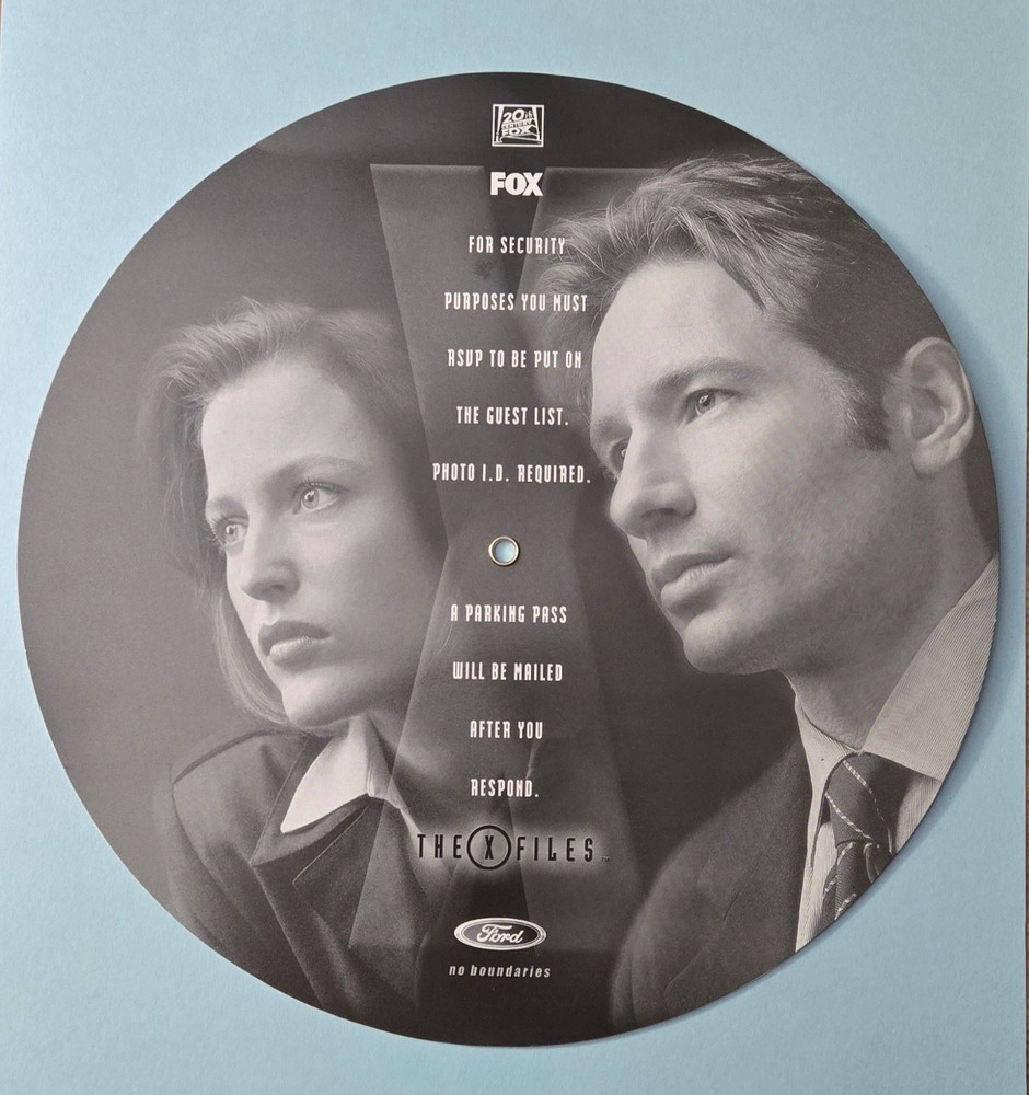 X-Files Series Finale Wrap Party Invitation (2002)