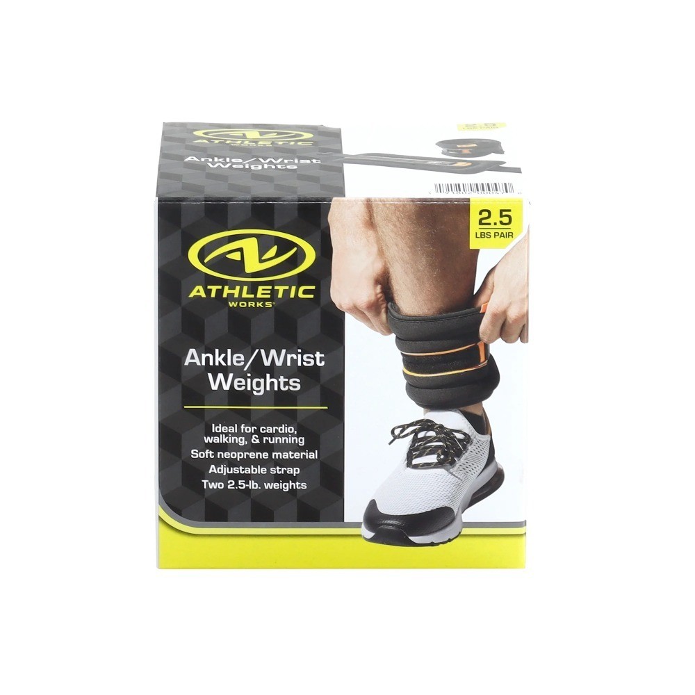 Adjustable Ankle Weights Pair 2.5lb Each Wrist Weights with Secure Straps for