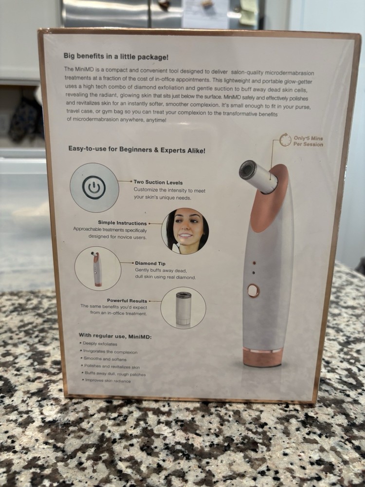 Trophy Skin MiniMd Portable Home Microdermabrasion System Sealed
