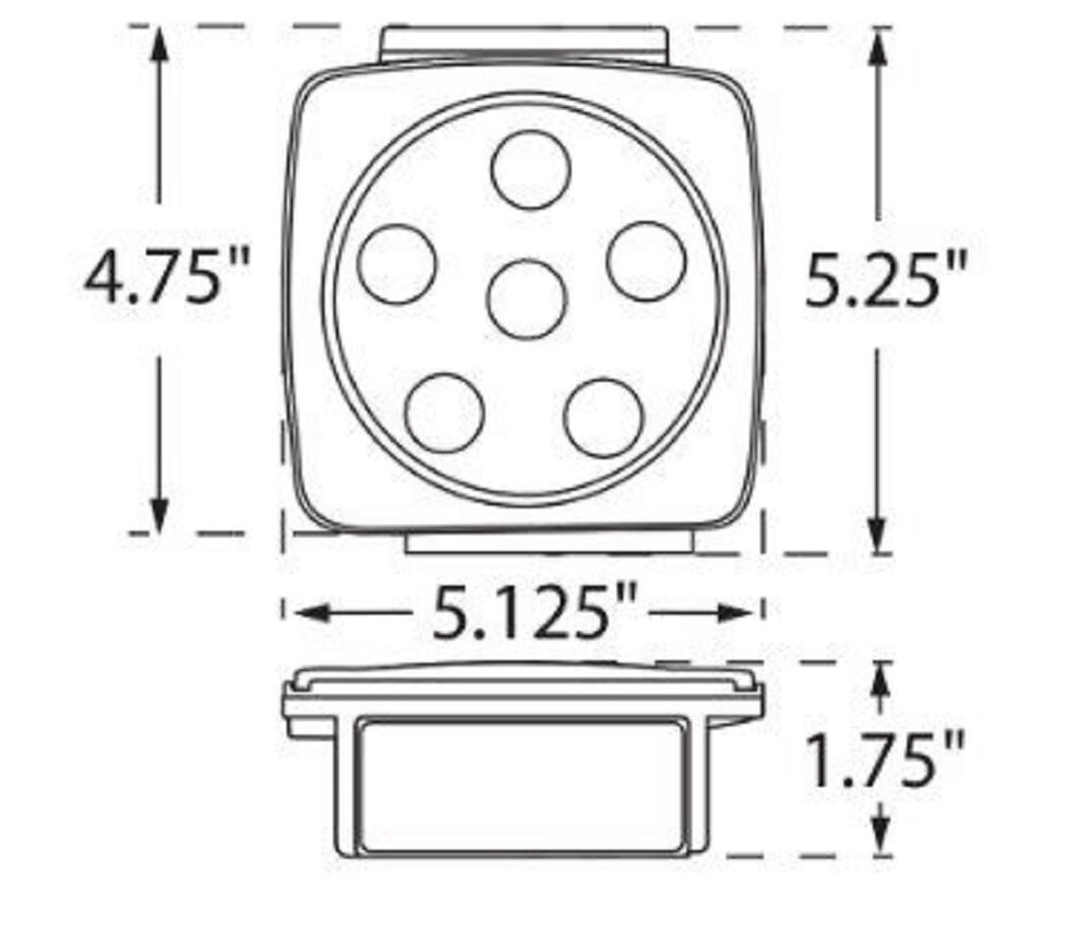 Blazer LED Replacement THIN Turn Light 6 Function Passenger Side C7493RTM