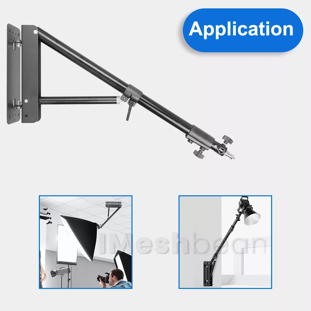 2 PACK 71" Ring Light Wall Mount Triangle Boom Arm Light Camera Wall Mount Stand