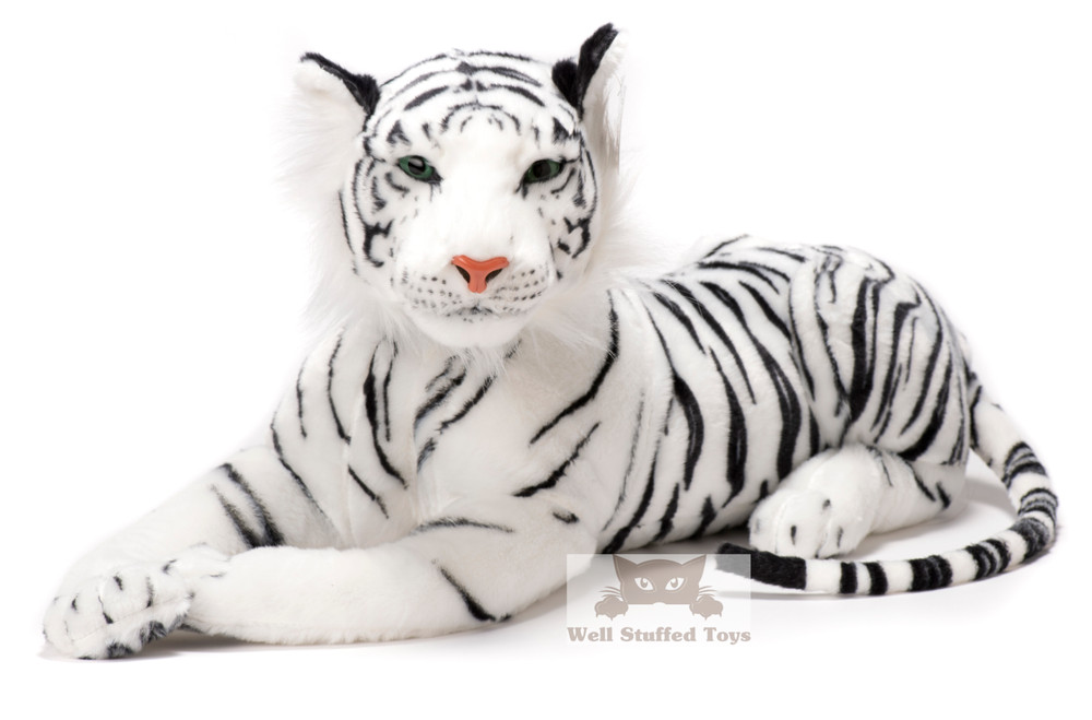 Large White Tiger Plush 140cm Soft Stuffed Realistic Animal