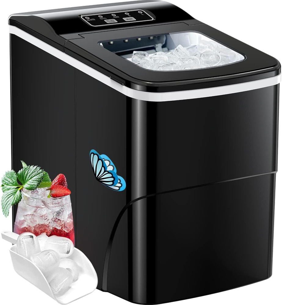 Ice Makers Countertop -  Portable Ice Maker Machine for Countertop, Make 26 Lbs