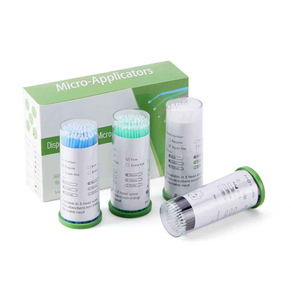 Multi Styles Disposable Dental Pollo Microbrush Applicators Brushes Bendable