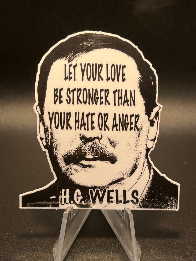 H.G Wells Quoted Stickers