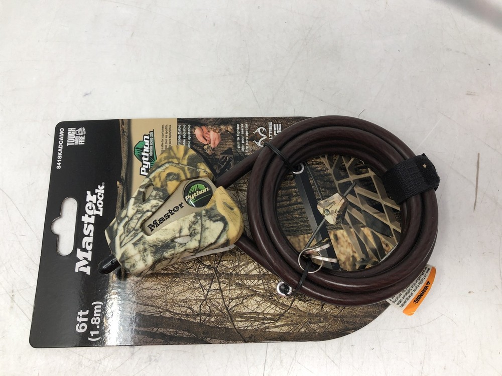 Master Lock Python 8418KADCAMO 6ft Adjustable Cable Lock