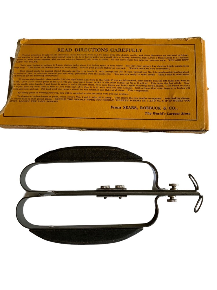 Punch Needle Tool Sears, Roebuck & Co Rug Making Tufted Rug Adjustable Tool