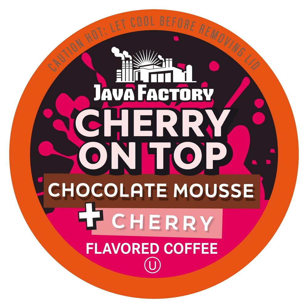 Java Factory Flavored Coffee Pods, Cherry On Top, 40 Count (Pack of 1)