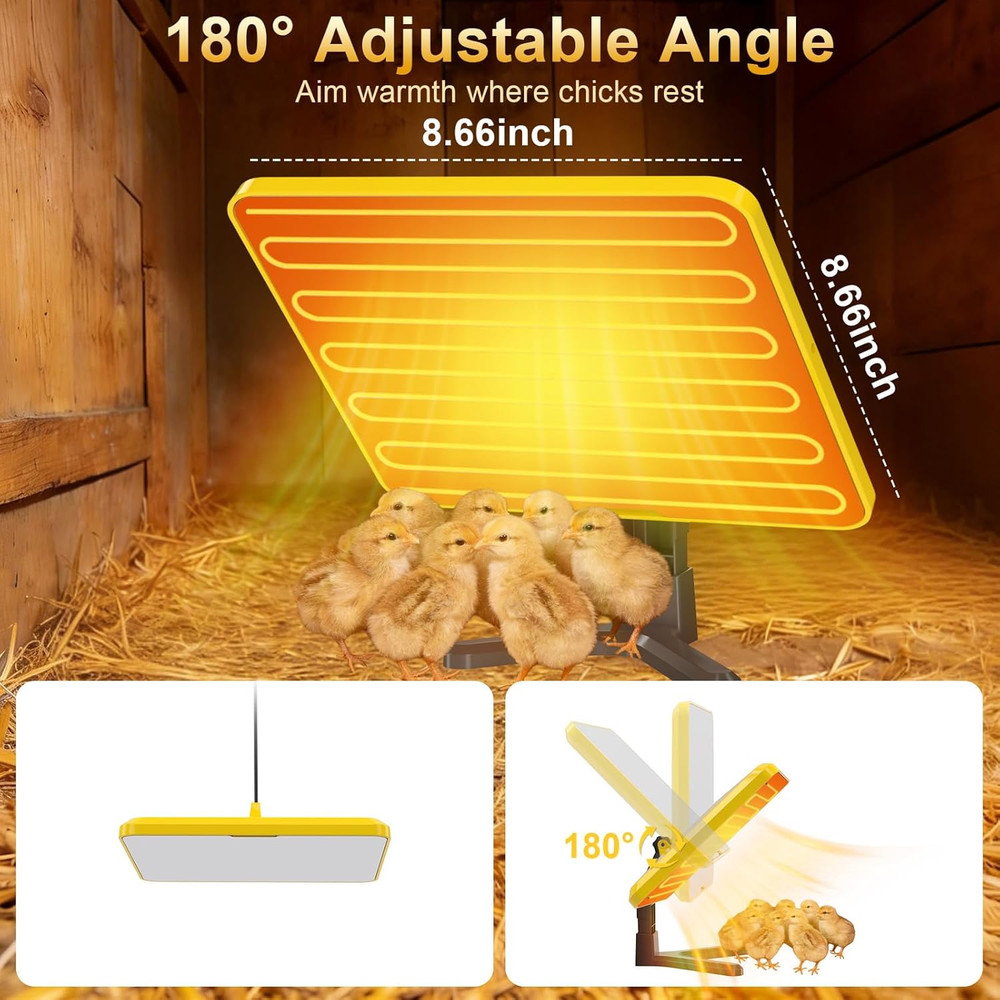 Brooder Plate for Chicks 50–158? Chick Heat with Smart yellow