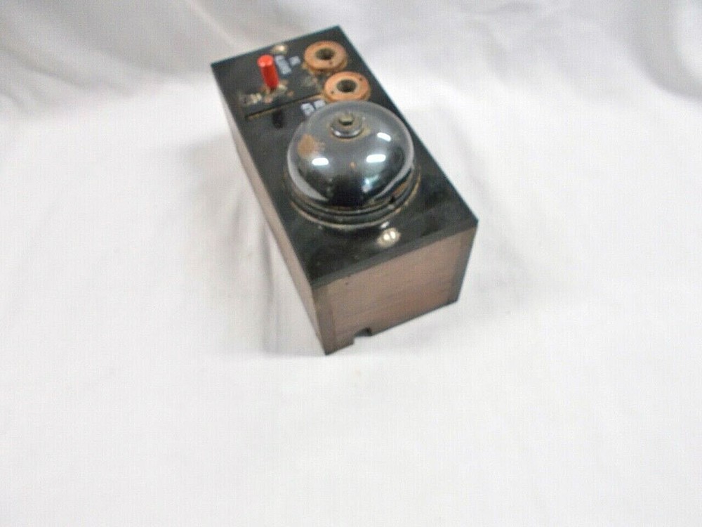 Oak with Brass Bell Switch Box - Solid Oak