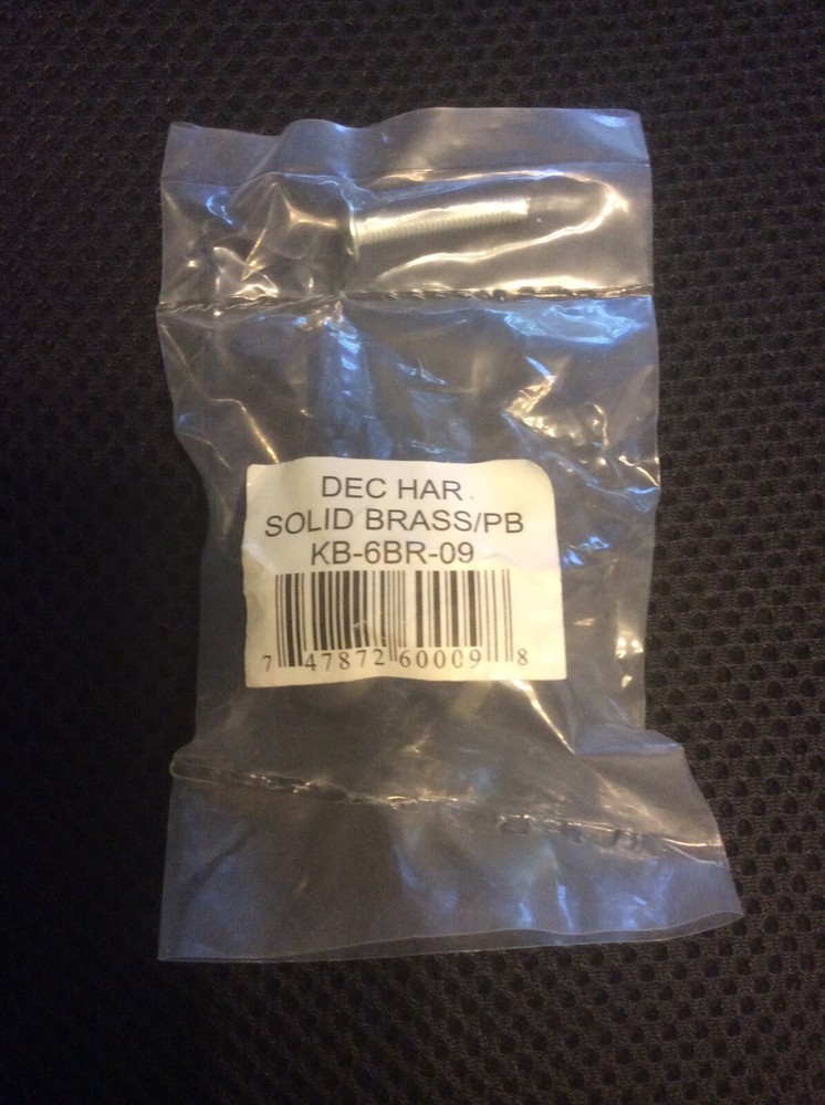 DEC HAR Solid Brass KB-6BR-09 Satin Nickel Knob- New