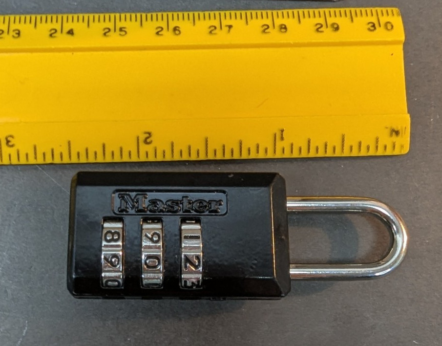 Master Lock 647D Combination Padlock Black Hard Steel Basic