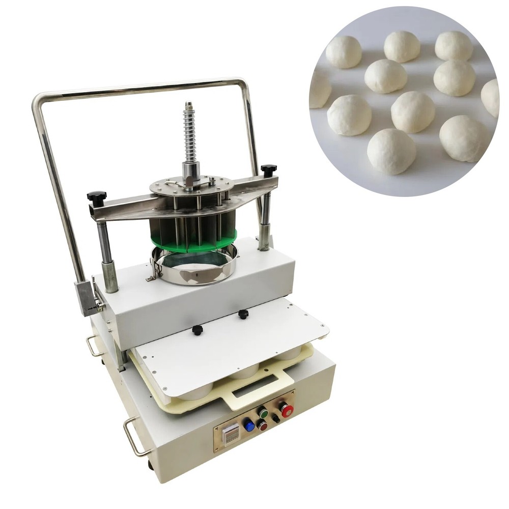 Desktop Manual Dough Divider Cutter & Electric Dough Rolling Rounder 14 Blocks