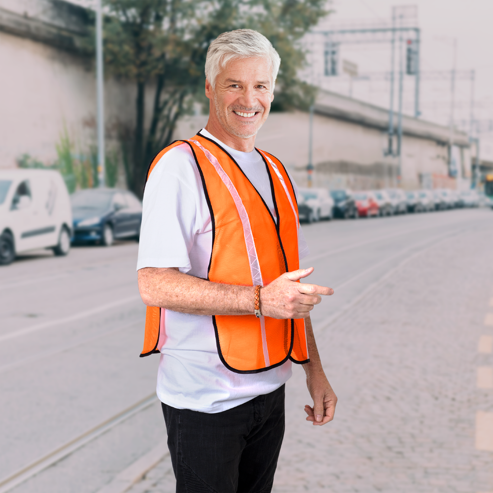 Orange Safety Vest Emergency mesh JORESTECH