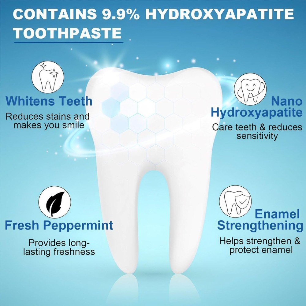 2 Pcs Hydroxyapatite Toothpaste, Hydroxyapatite Toothpaste Without Fluorine