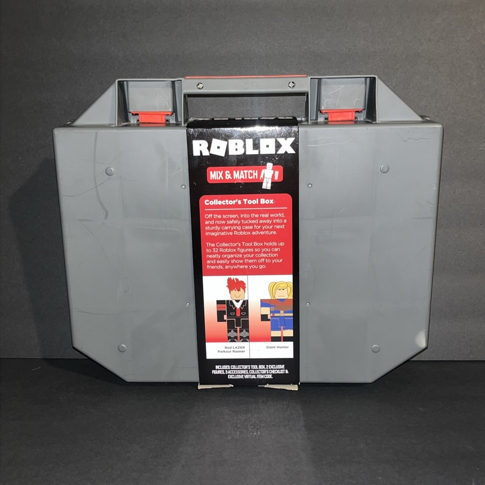 New Roblox Collector's Tool Box Carry Case Holds 32 Figures Virtual Item Code