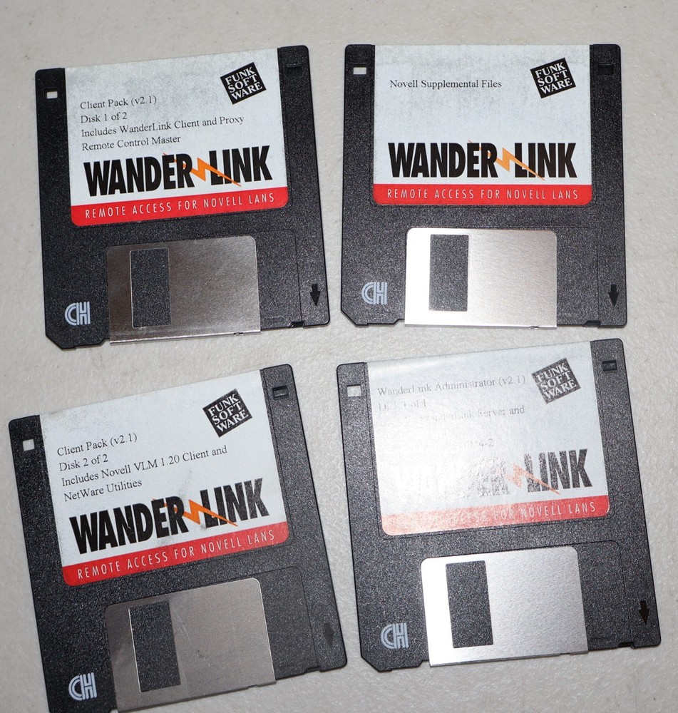Wander Link & Proxy Floppy Discs Funk Soft Ware
